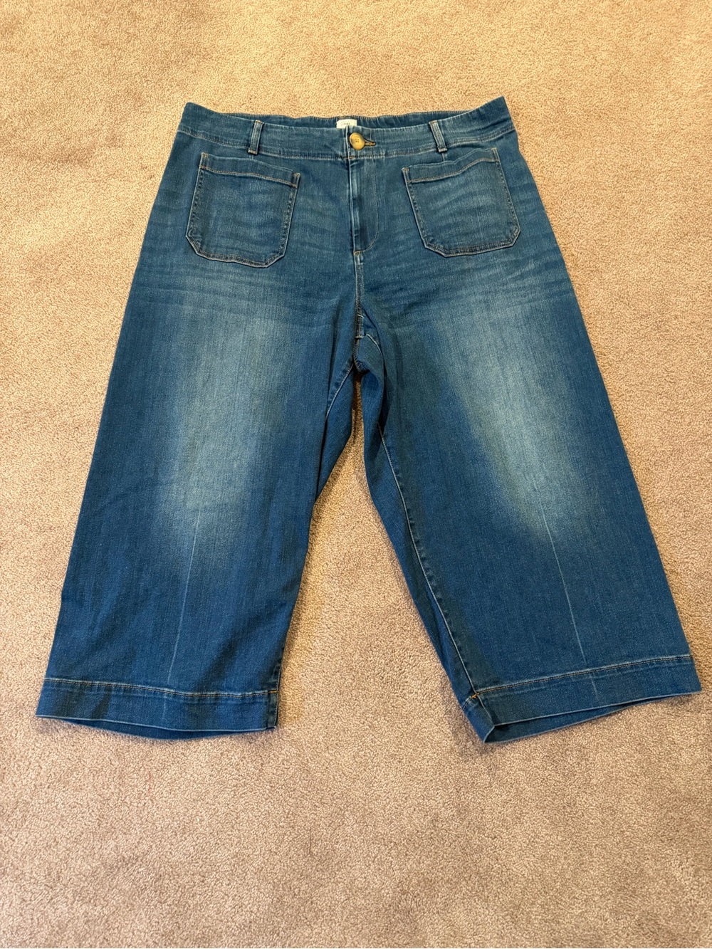 Anthropologie Maeve Colette Wide Leg Crop Jeans 22W High Rise Plus Size